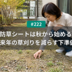 防草シートは秋から始める？名古屋で来年の草刈りを減らす下準備